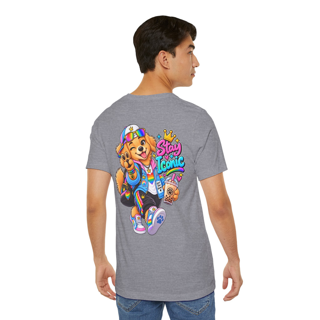 Cute Cartoon Big Personality Dog Tee — Trendy Boba Lover Graphic T-Shirt