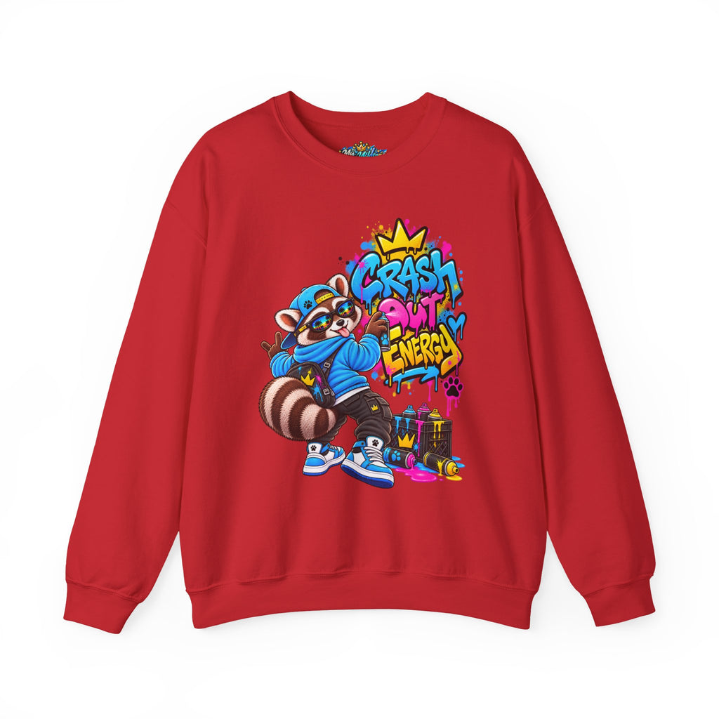 Crash Out Energy Crewneck Sweatshirt — Urban Raccoon Streetwear