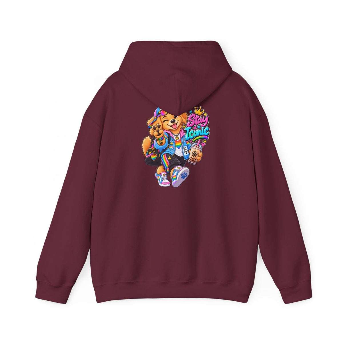 Hoodie — Colorful Big Personality Stay Iconic Pup Graphic