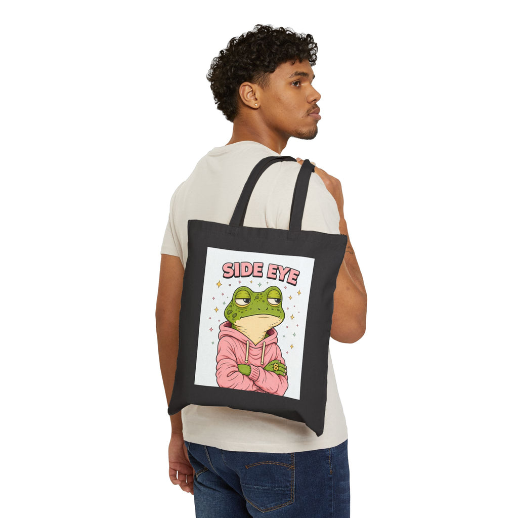 Ollie Giving Side Eye - Cotton Canvas Tote