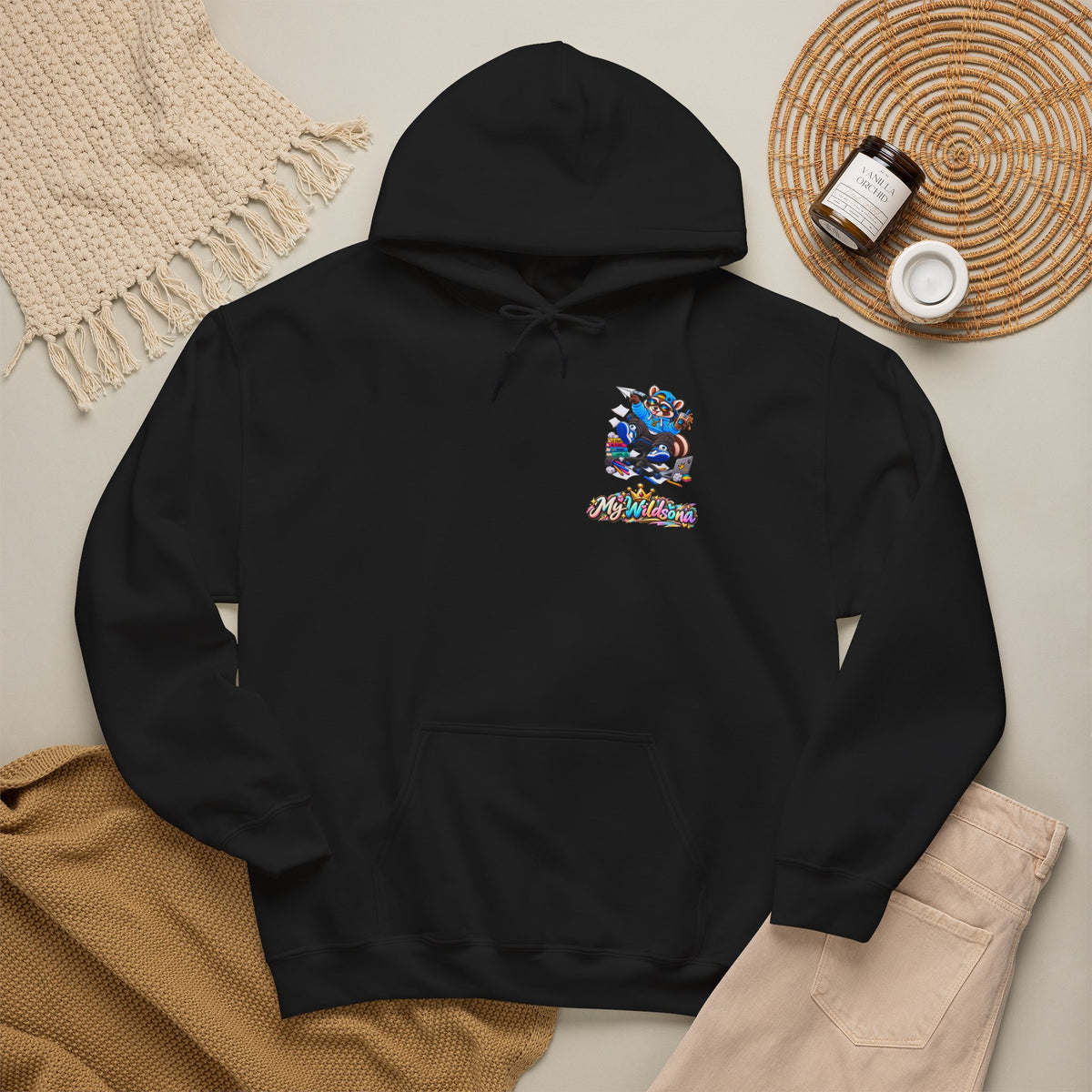 My Wildsona Mischievous Racoon Hoodie — Cute Raccoon Graphic Sweatshirt