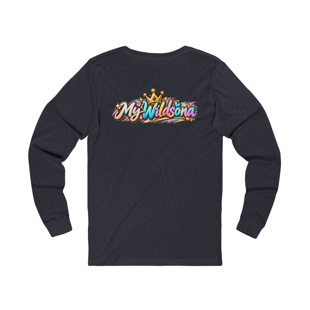 Cartoon Dog Graphic Long Sleeve Tee — "My Wildsona" Colorful Streetwear