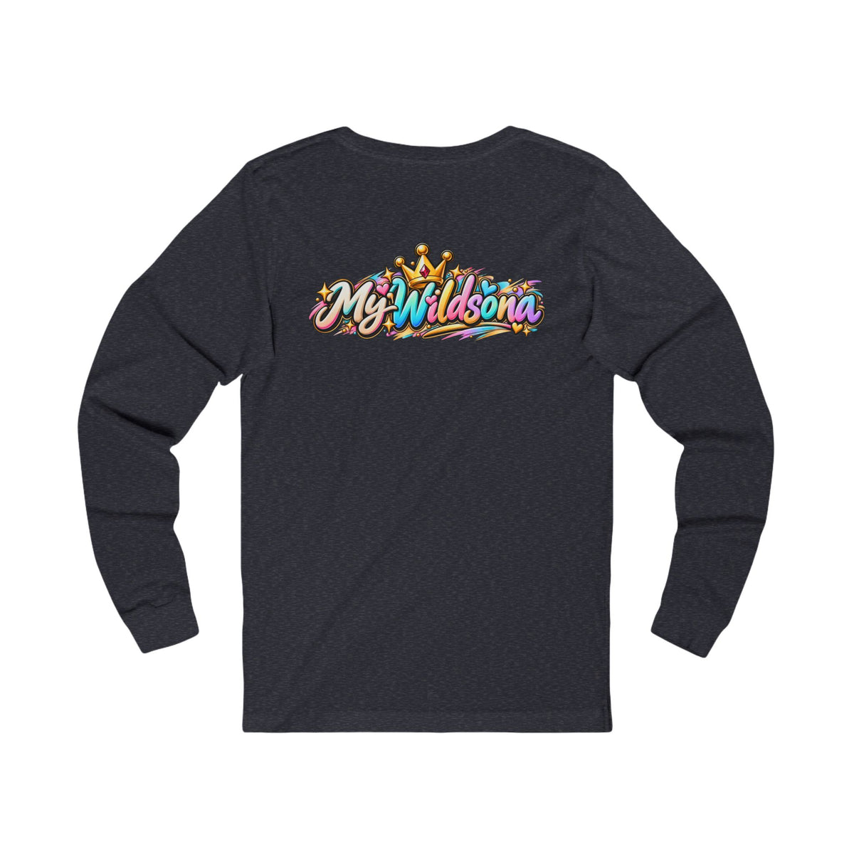 Cartoon Dog Graphic Long Sleeve Tee — "My Wildsona" Colorful Streetwear