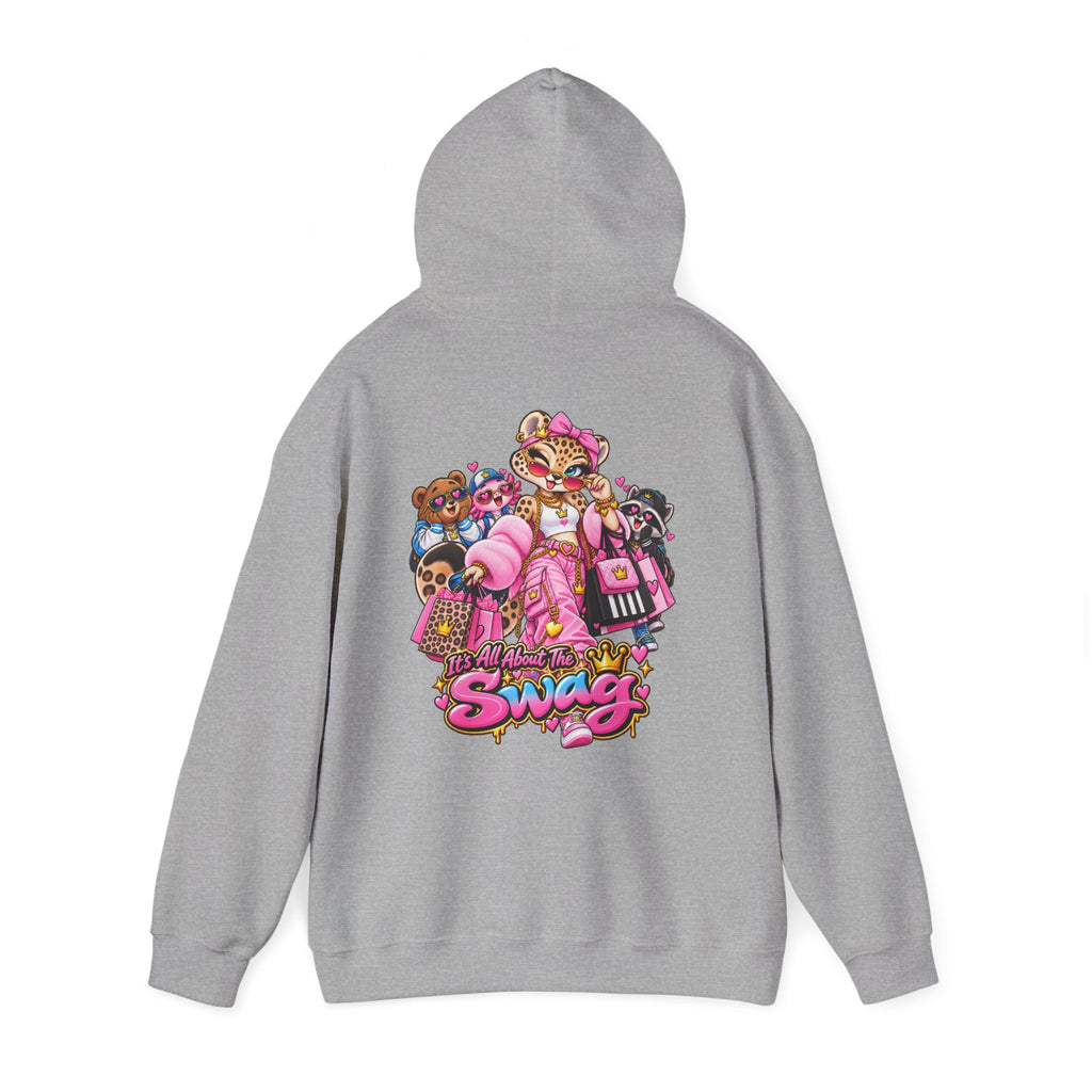 Pink Leopard Swag Hoodie — Cute Kawaii Animal Graphic Pullover