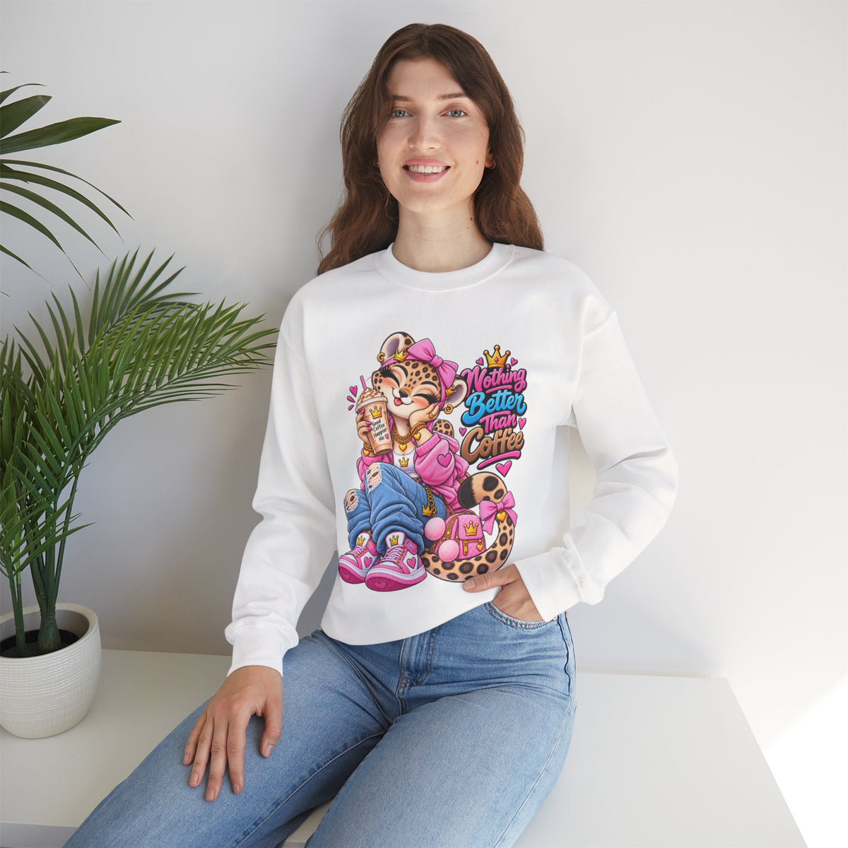 Cute Kawaii Leopard - Graphic Sweatshirt