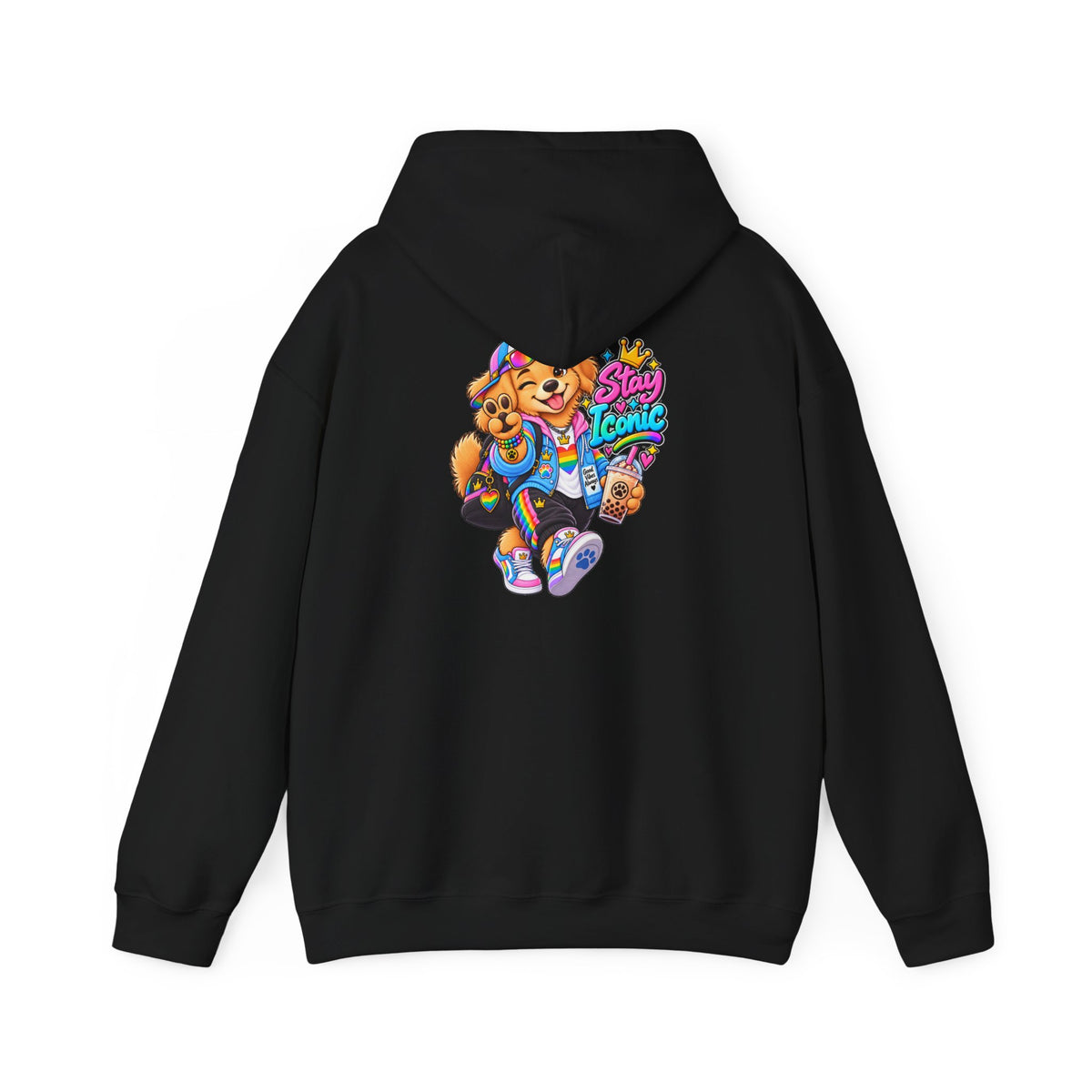 Hoodie — Colorful Big Personality Stay Iconic Pup Graphic