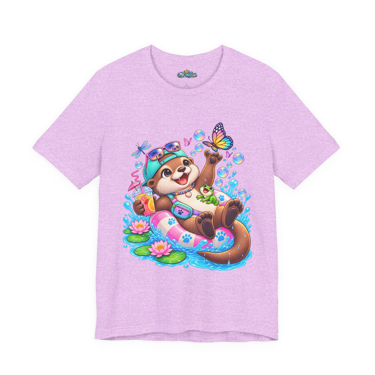 Otter Floatie T-Shirt — Cute Summer Otter with Butterfly Tee