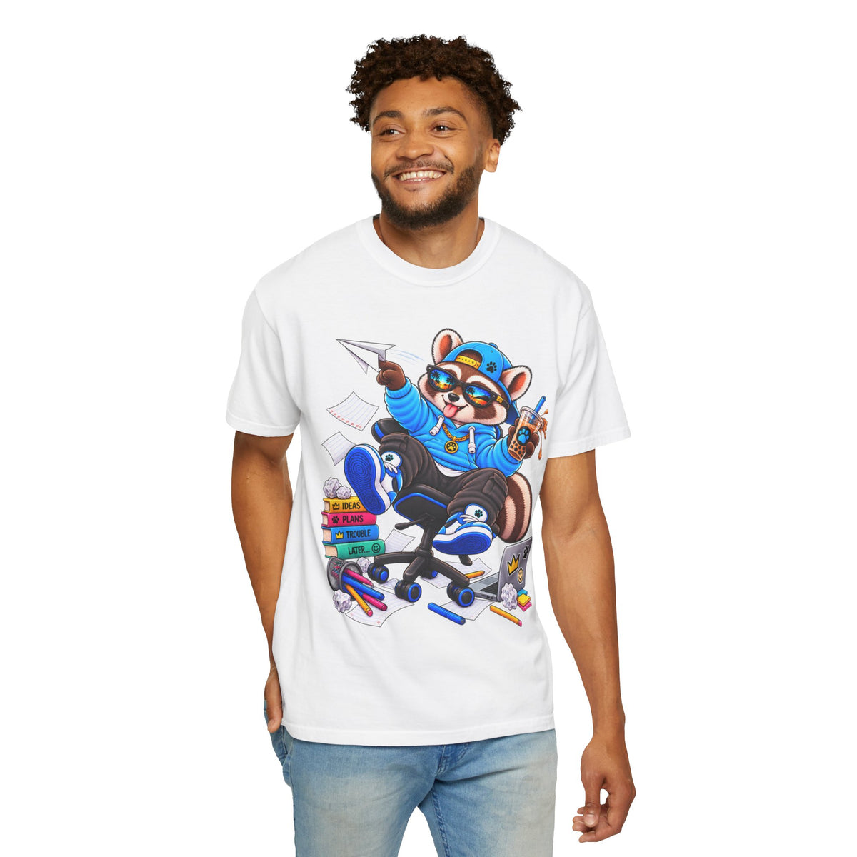 Mischievous Remy Raccoon Graphic T-Shirt