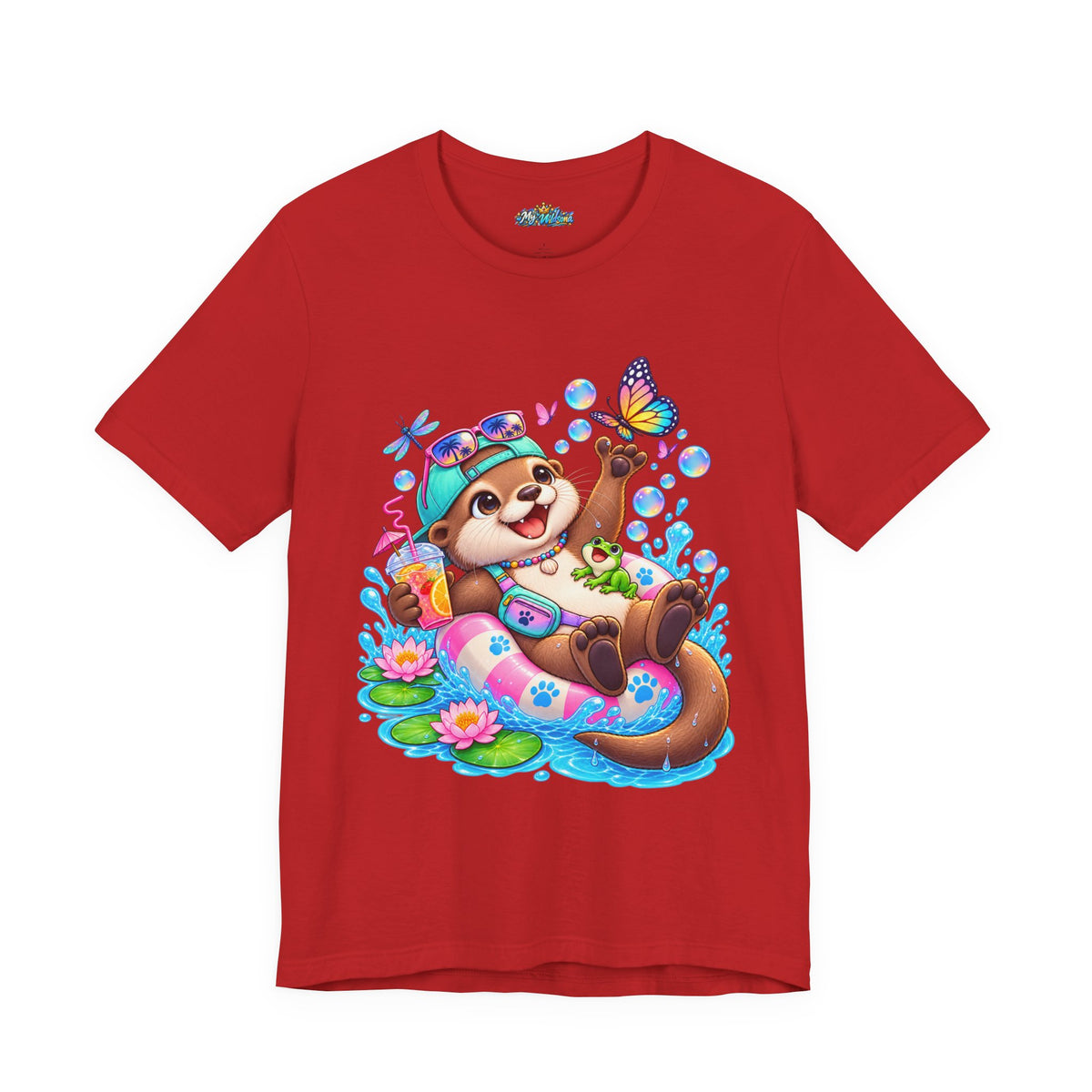 Otter Floatie T-Shirt — Cute Summer Otter with Butterfly Tee