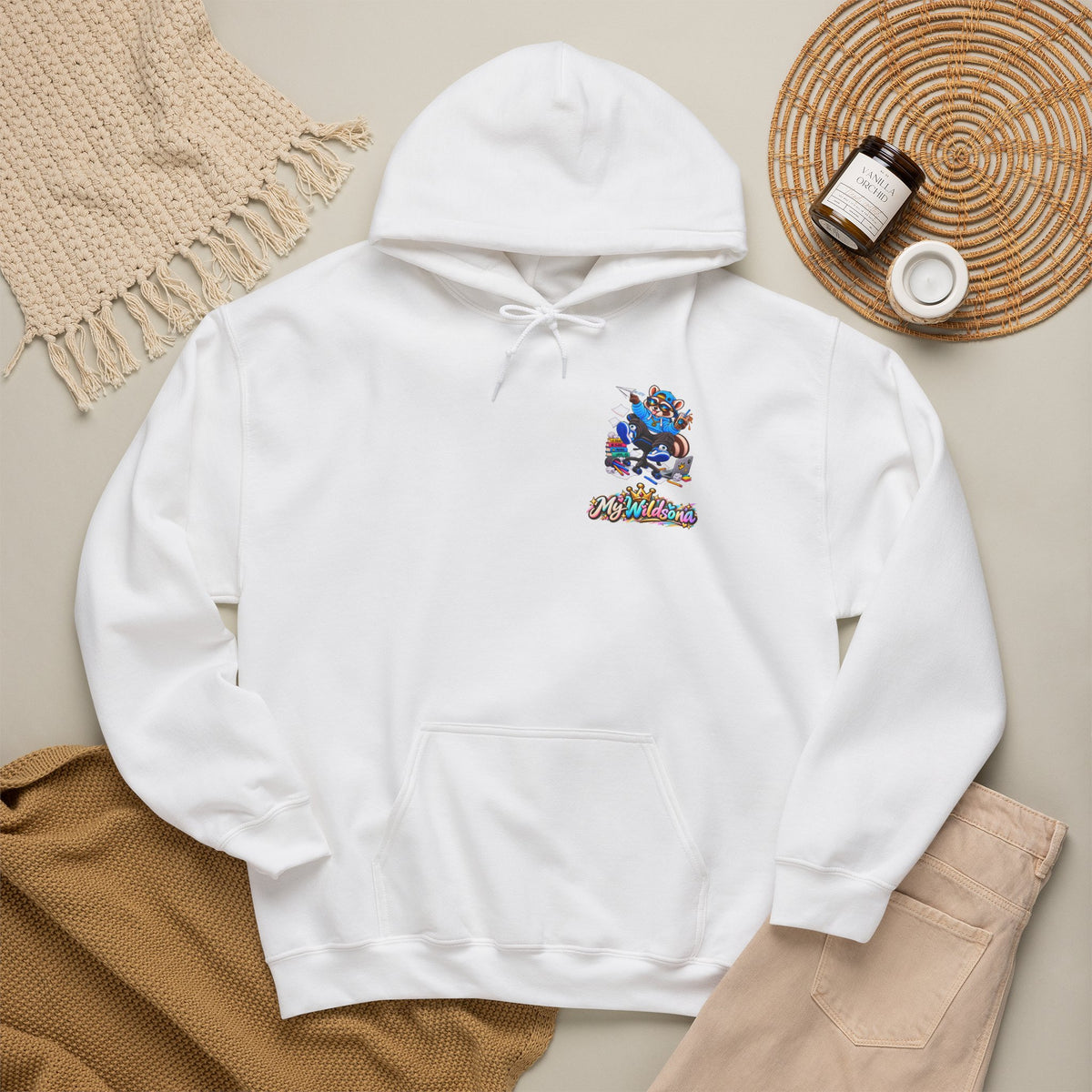 My Wildsona Mischievous Racoon Hoodie — Cute Raccoon Graphic Sweatshirt
