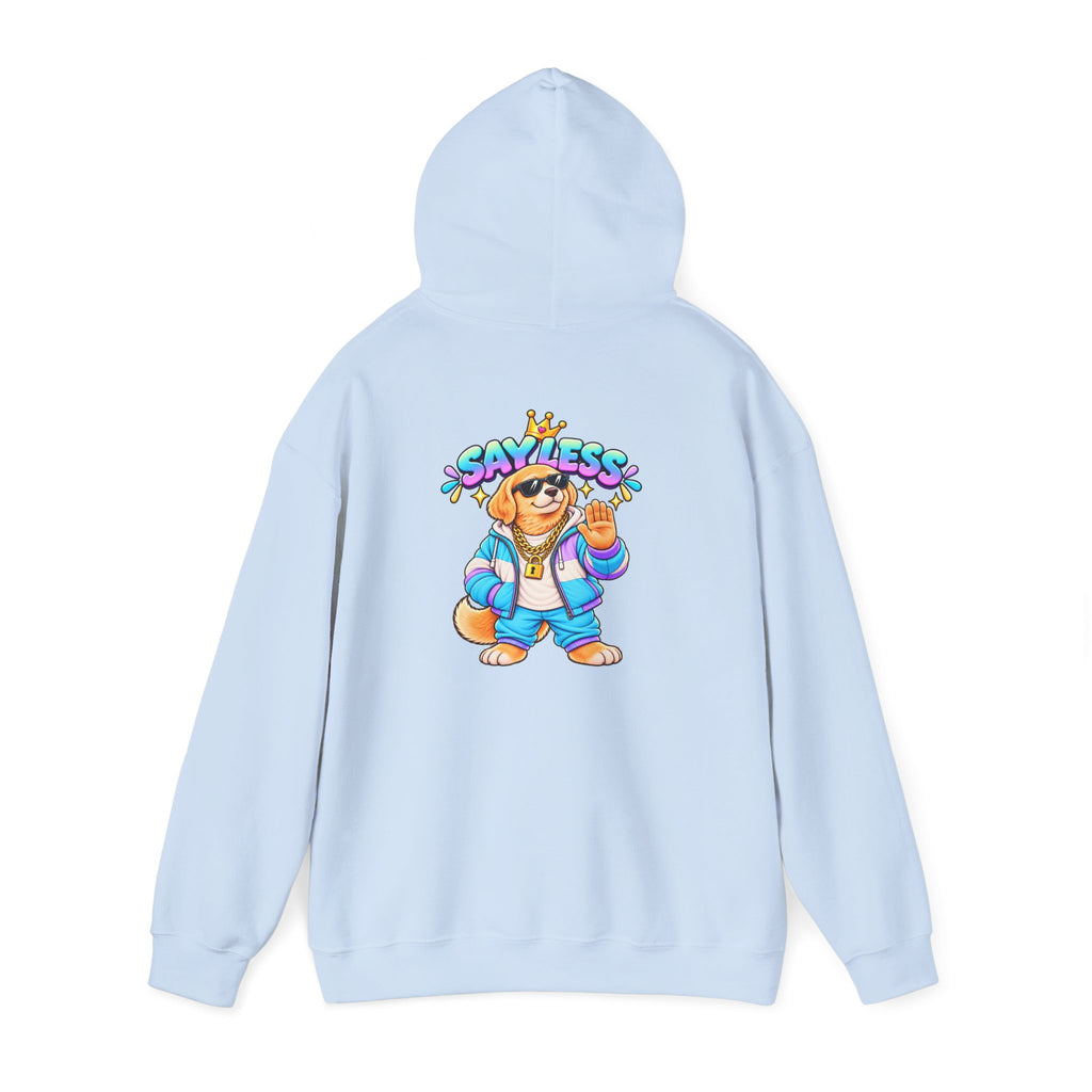 Say Less Golden Retriever Hoodie — Retro Cartoon Streetwear Pullover