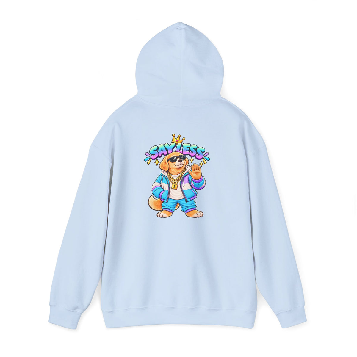 Say Less Golden Retriever Hoodie — Retro Cartoon Streetwear Pullover