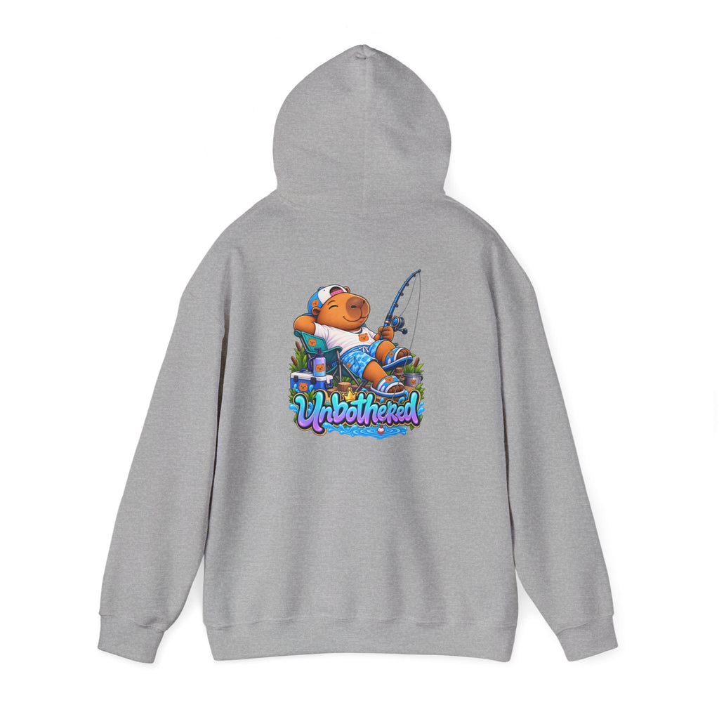 Relaxing Unbothered Capybara Hoodie – Chill Vibes Graphic Sweatshirt