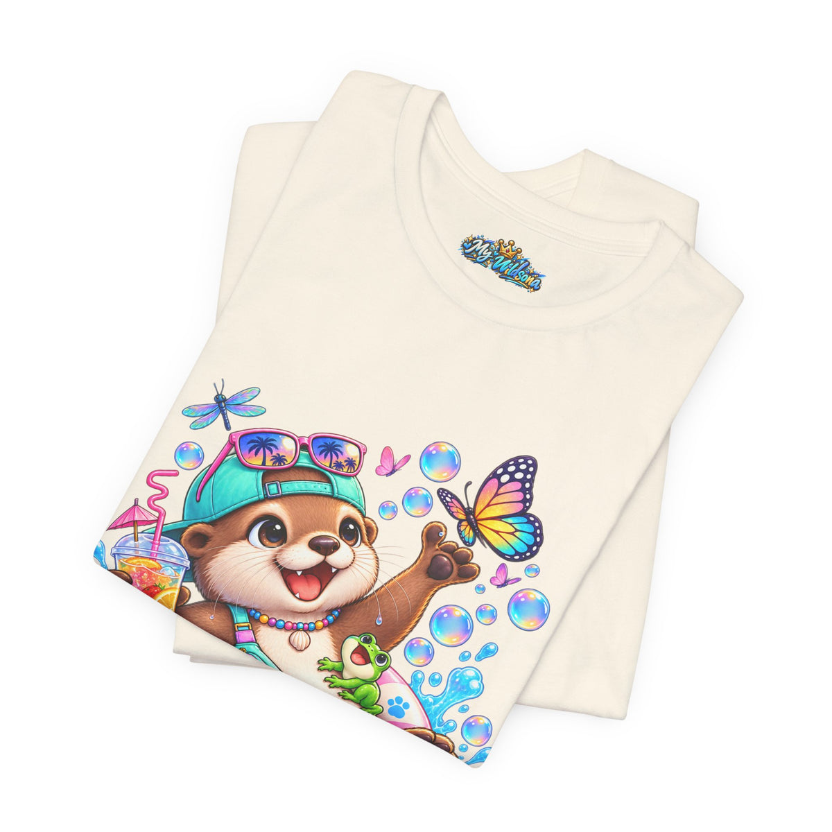 Otter Floatie T-Shirt — Cute Summer Otter with Butterfly Tee