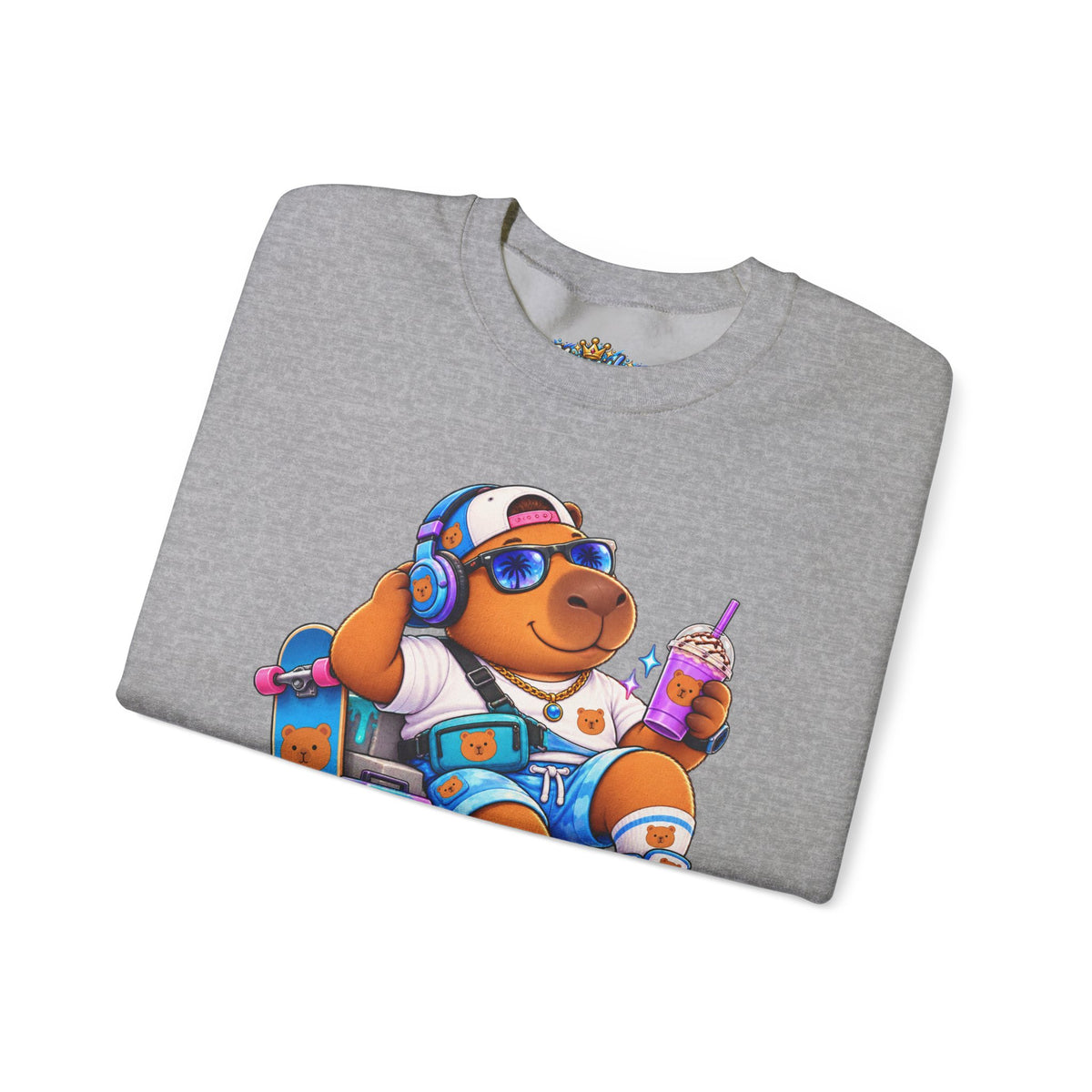 Sonny Capybara Graphic Sweatshirt — "Low Key Slayin' It"