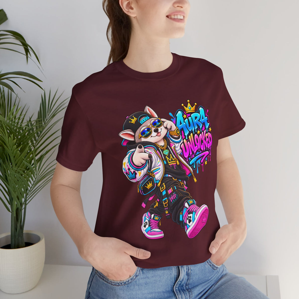 Jynx Alaskan Husky — "Aura Unlocked" Streetwear Graphic Tee