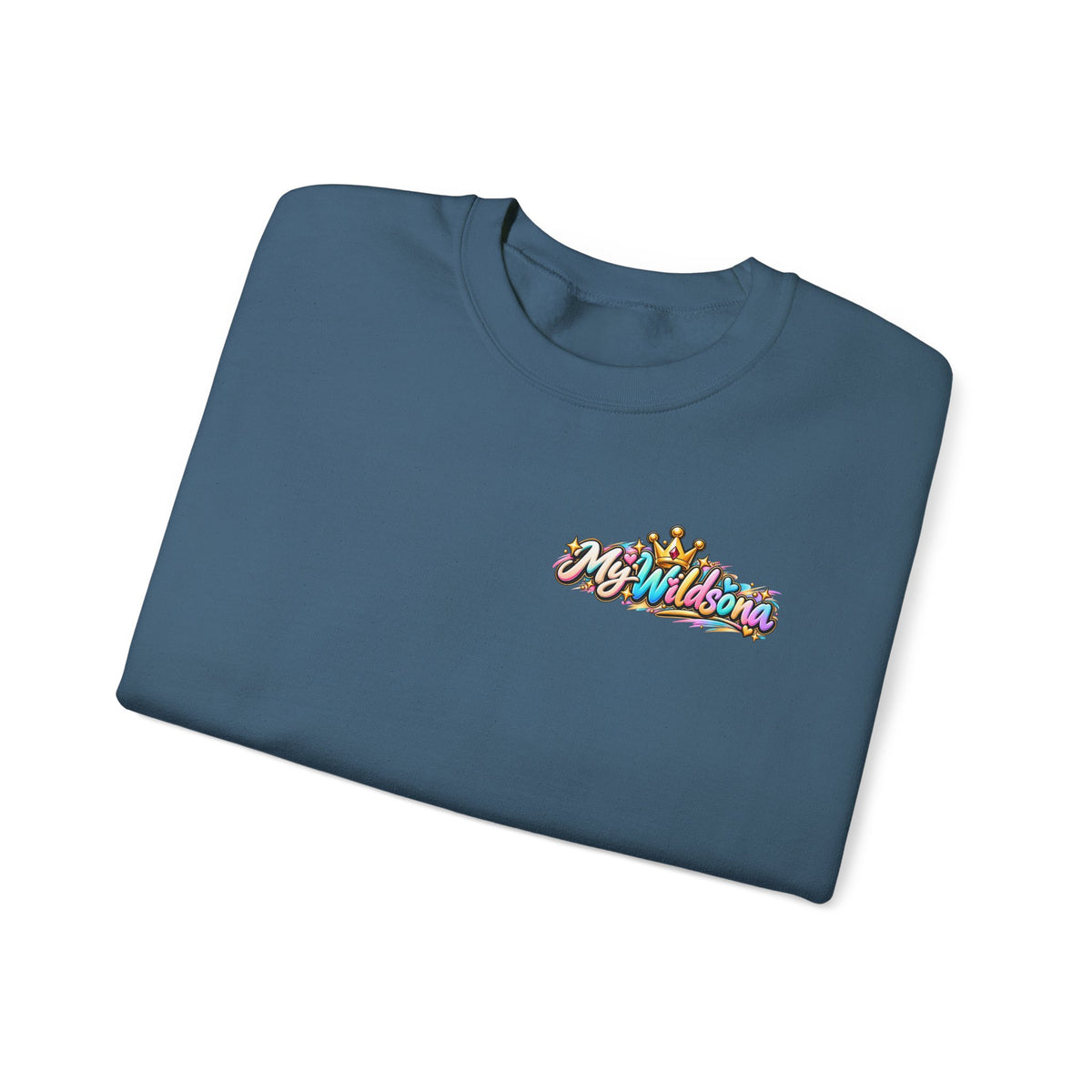 Graphic Sweatshirt — 'My Wildsona' Cute Colorful Dog with Big Personality Character Crewneck