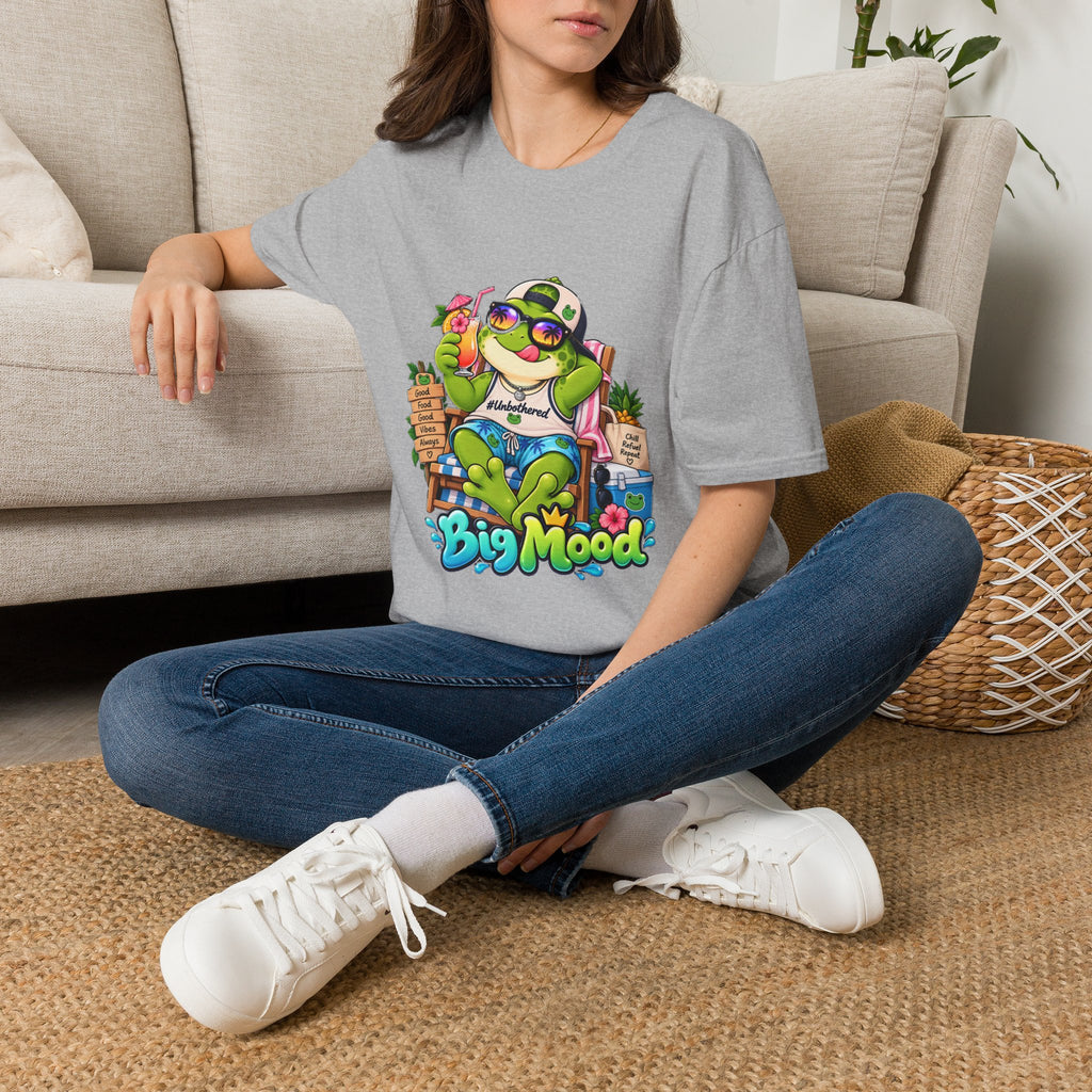 Big Mood Frog T-Shirt — Chill Cartoon Frog Graphic Tee