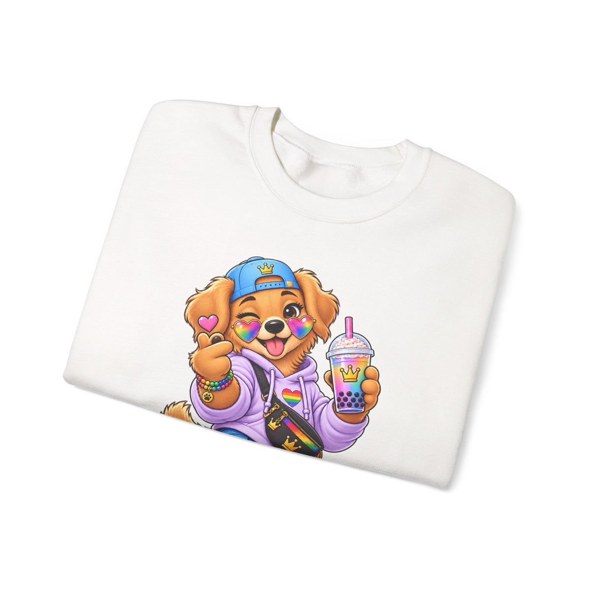 Cute Big Personality Hip-Hop Dog Crewneck Sweatshirt