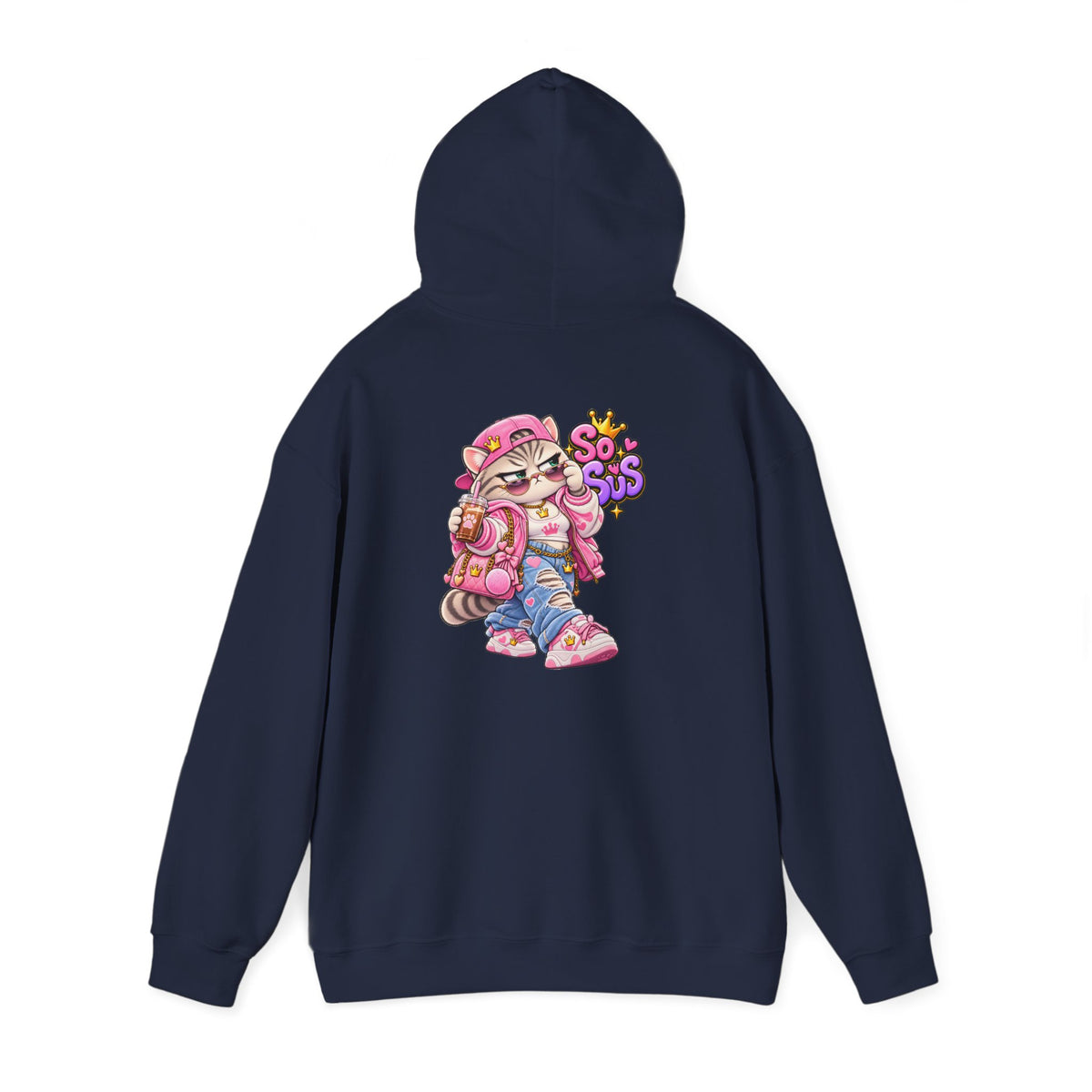 Kawaii So Sus Cat Hoodie – Cute Anime Streetwear Sweatshirt