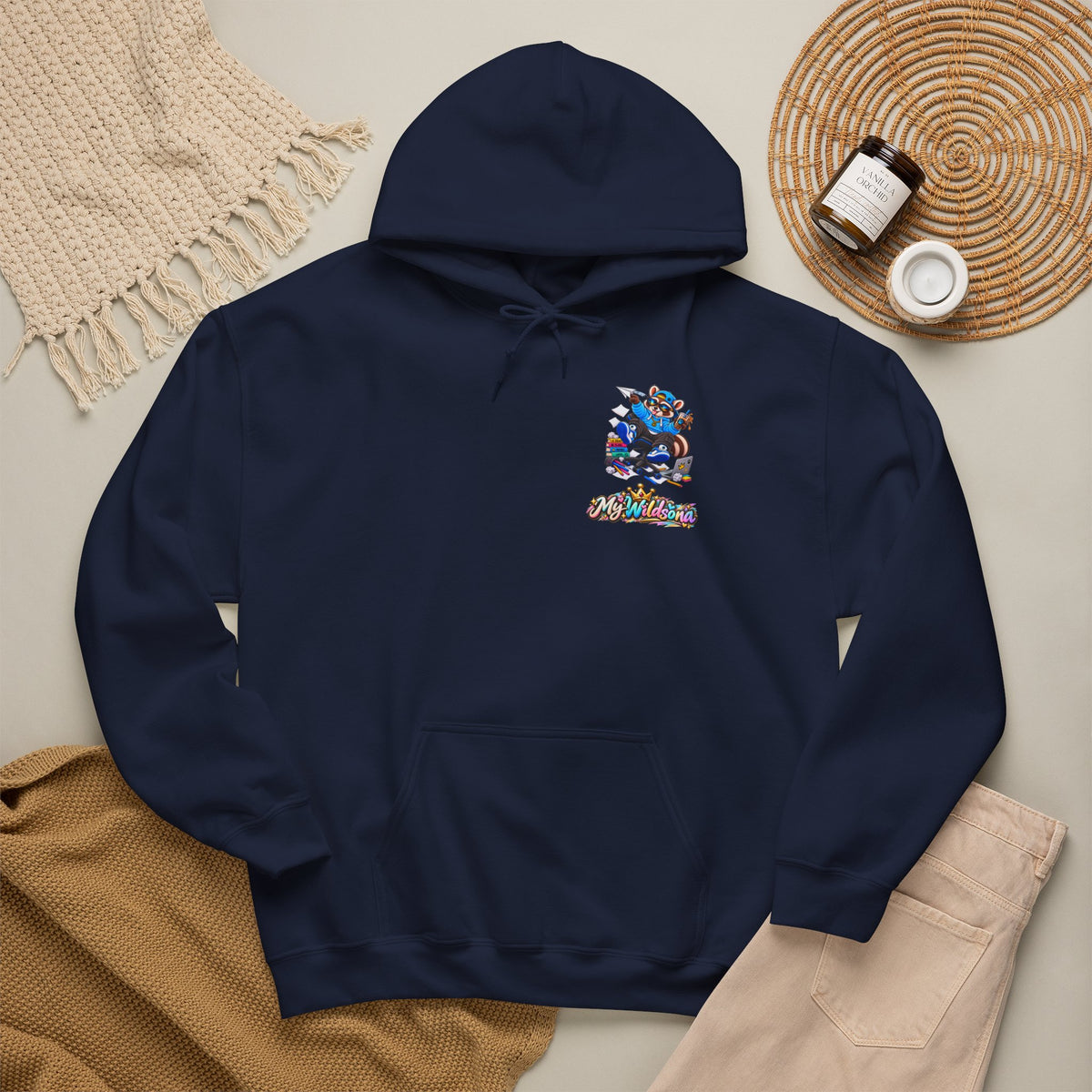 My Wildsona Mischievous Racoon Hoodie — Cute Raccoon Graphic Sweatshirt