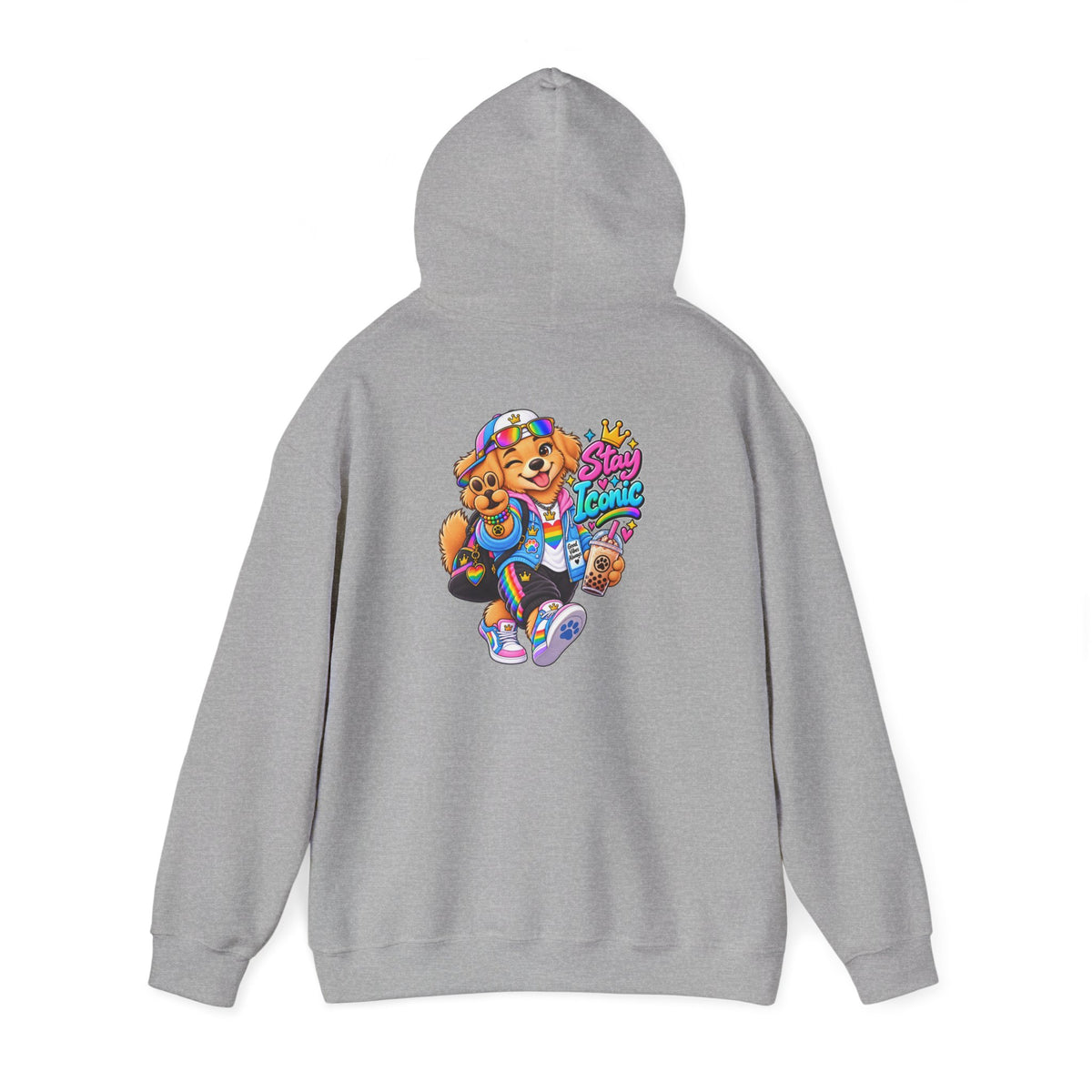 Hoodie — Colorful Big Personality Stay Iconic Pup Graphic