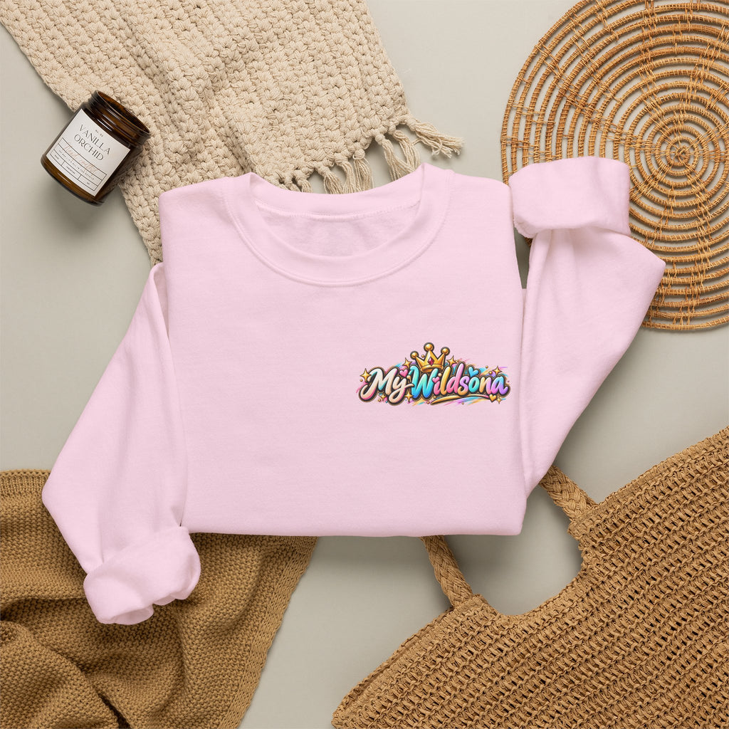Graphic Sweatshirt — 'My Wildsona' Cute Colorful Dog with Big Personality Character Crewneck