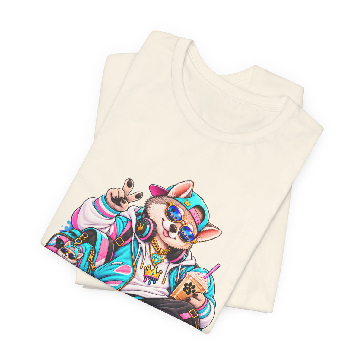 So Goated Husky with Drip T‑Shirt — Retro Skate Dog Graphic Tee