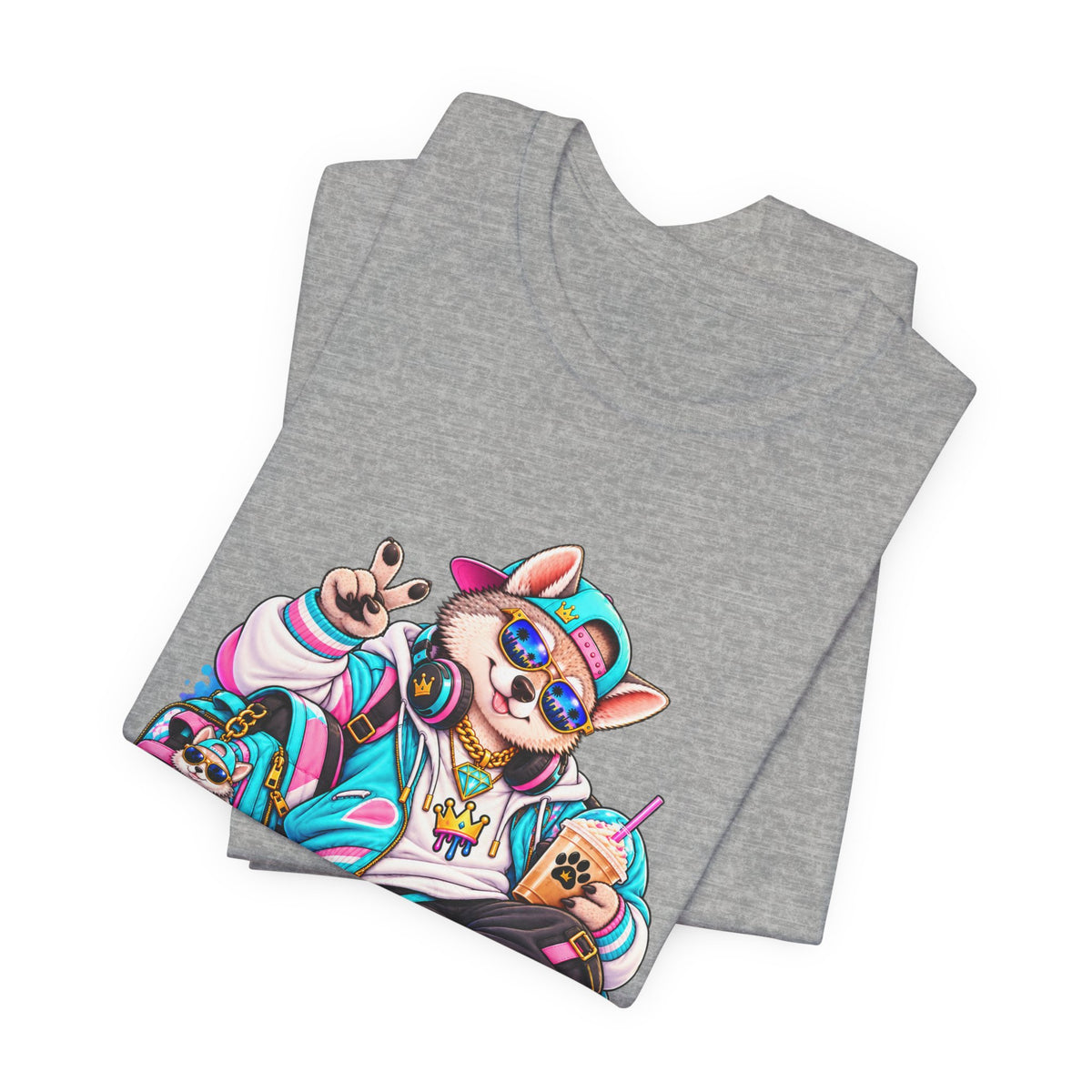 So Goated Husky with Drip T‑Shirt — Retro Skate Dog Graphic Tee