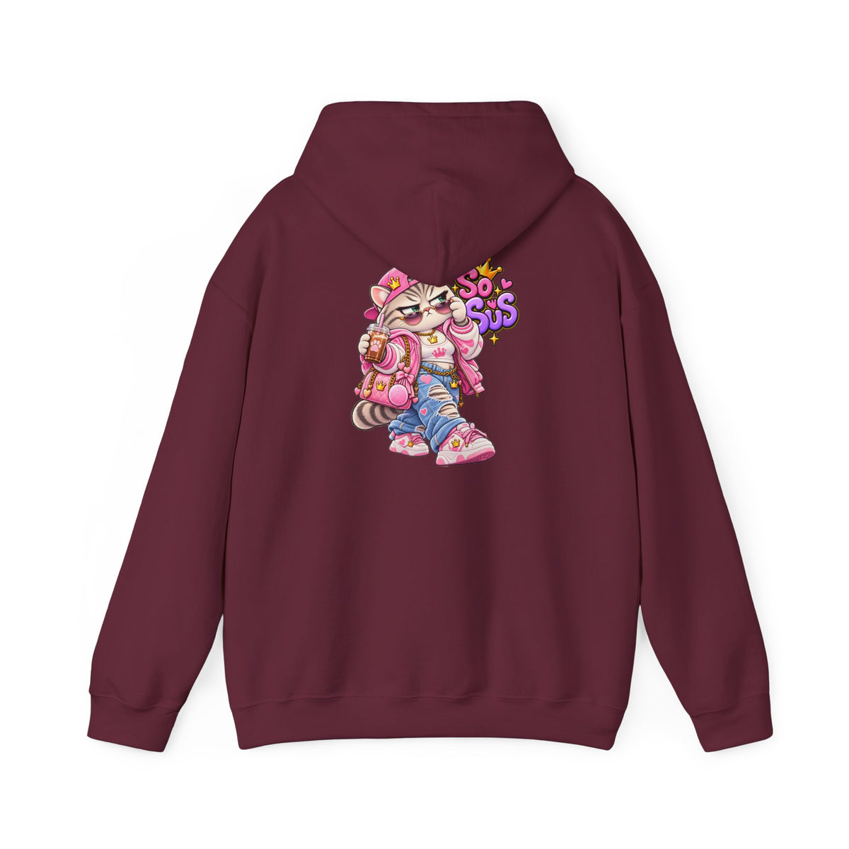 Kawaii So Sus Cat Hoodie – Cute Anime Streetwear Sweatshirt
