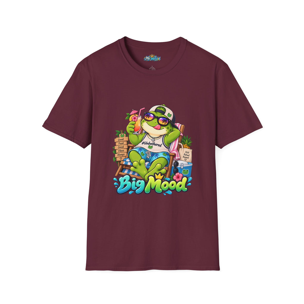 Big Mood Frog T-Shirt — Chill Cartoon Frog Graphic Tee