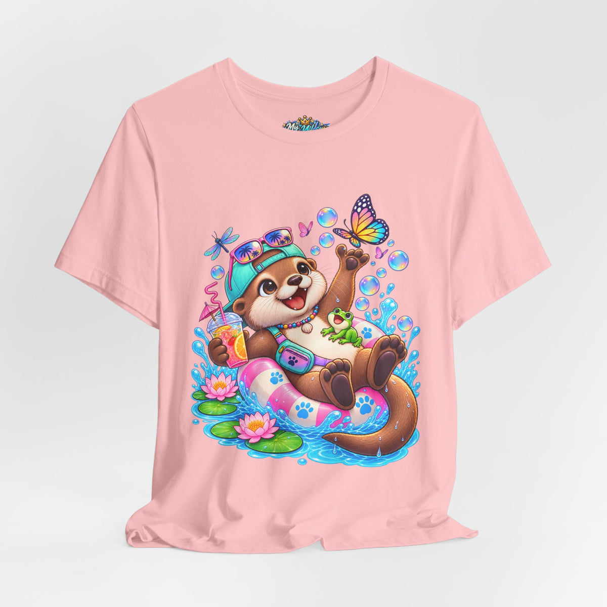 Otter Floatie T-Shirt — Cute Summer Otter with Butterfly Tee