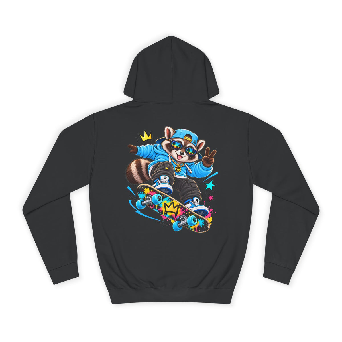 Skateboarding Remy Raccoon Hoodie