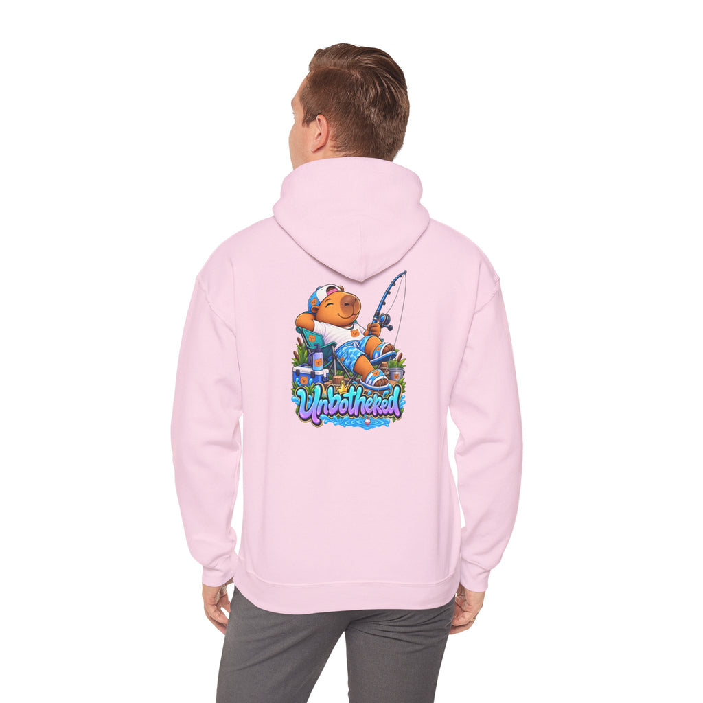 Relaxing Unbothered Capybara Hoodie – Chill Vibes Graphic Sweatshirt