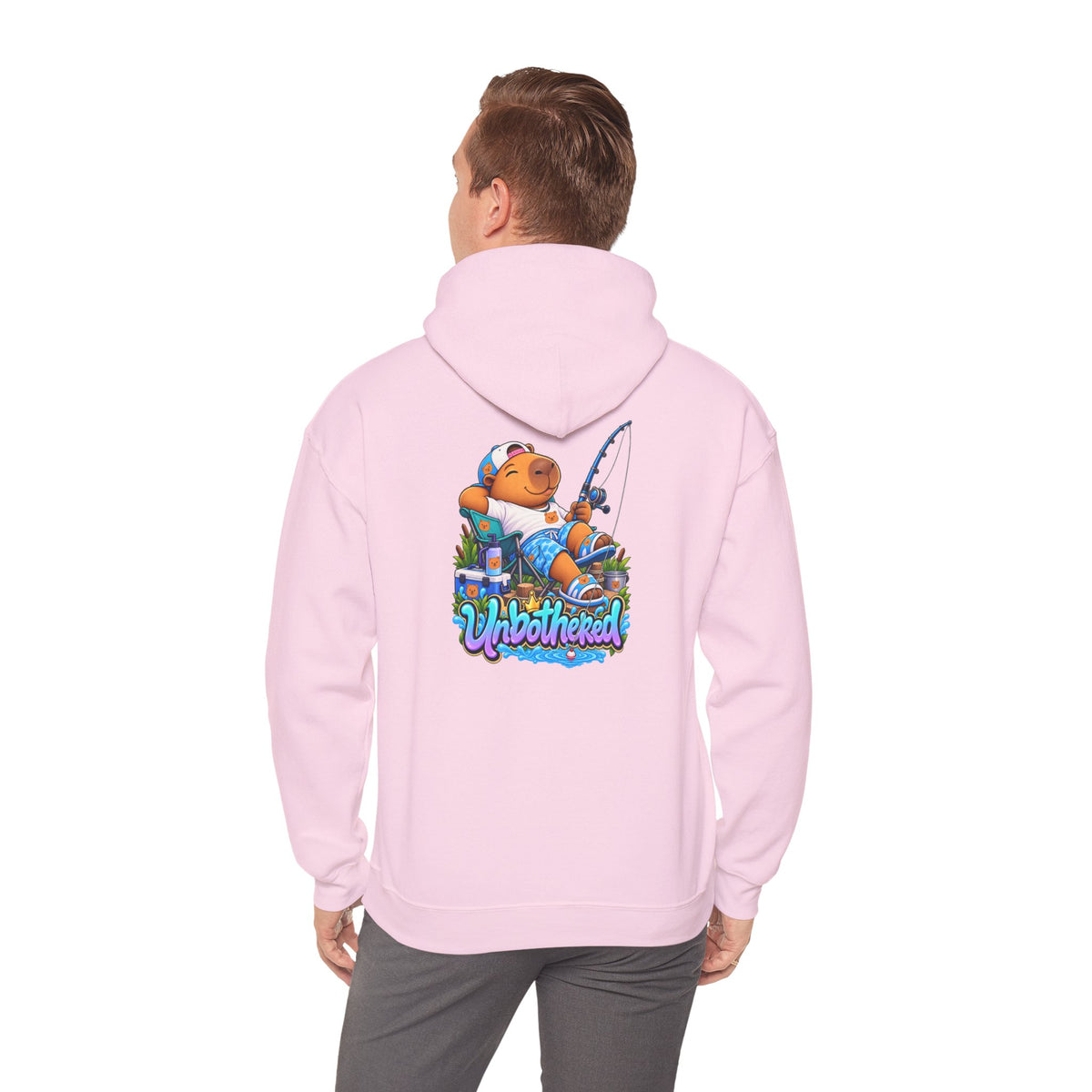Relaxing Unbothered Capybara Hoodie – Chill Vibes Graphic Sweatshirt