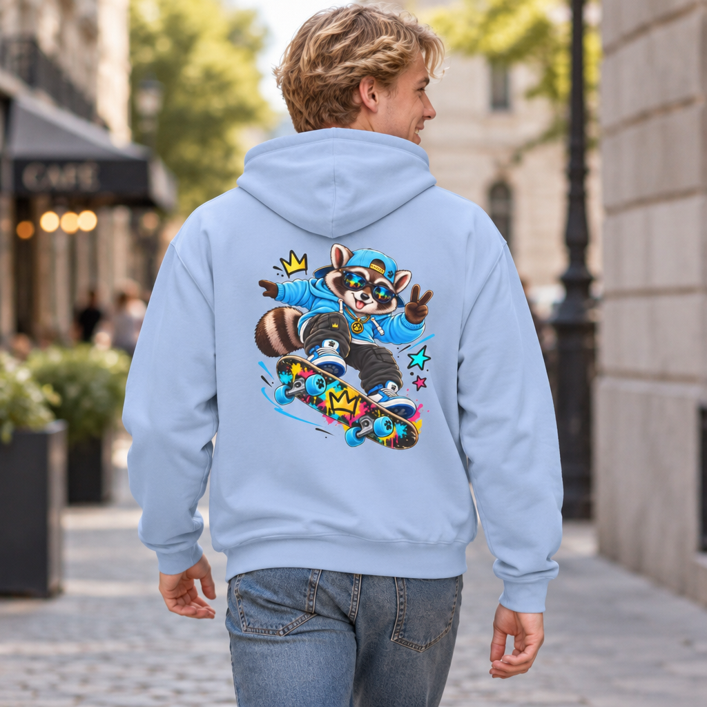 Skateboarding Remy Raccoon Hoodie