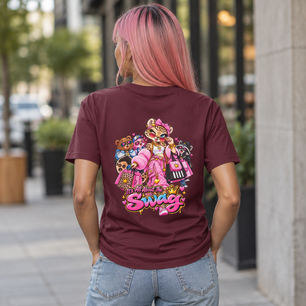 T-Shirt "It's All About The Swag" Lara Leopard & Pals Graphic Tee