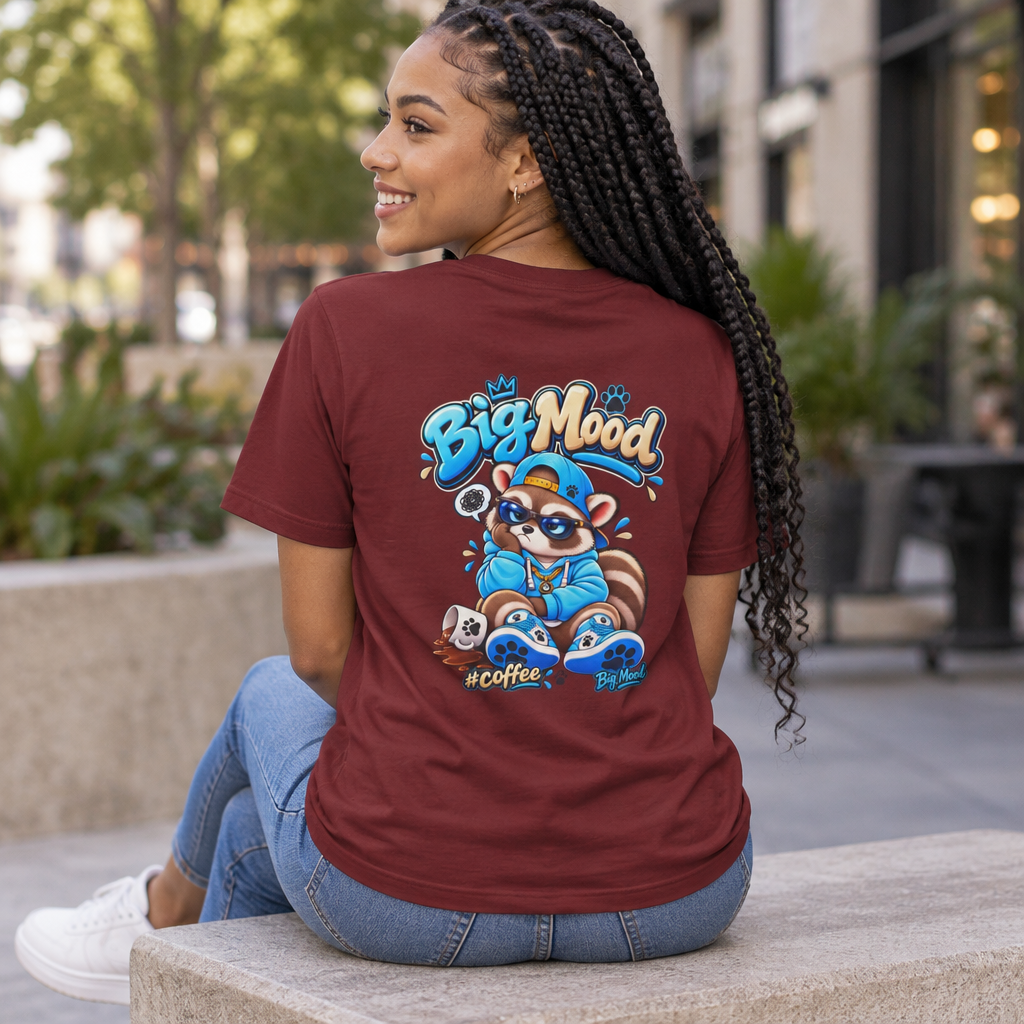 Remy Raccoon Big Mood - Back Graphic - Cute Graphic Tee