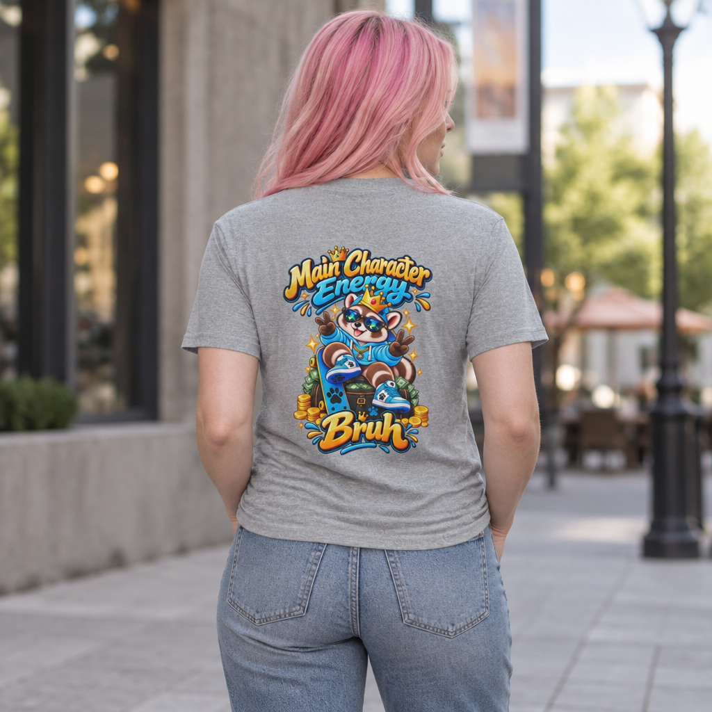 Remy Raccoon Main Character Energy Graphic Tee