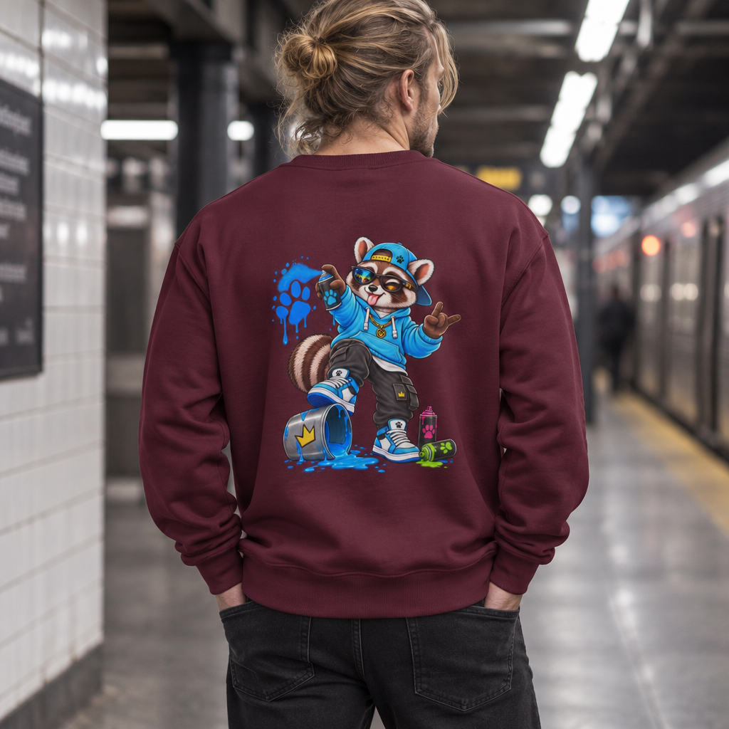 Remy Raccoon Graffiti Sweatshirt