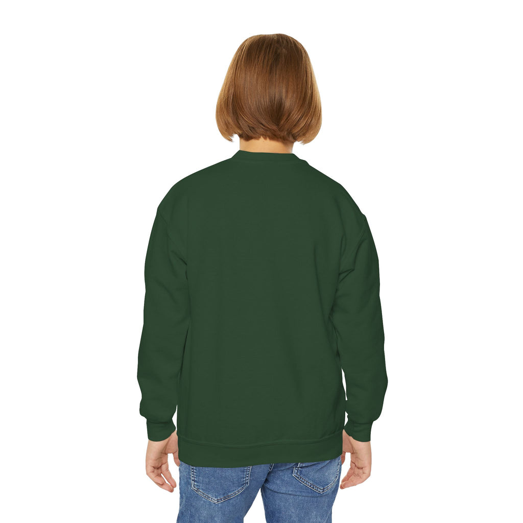 Youth Crewneck Sweatshirt — 'Low Key Slayin' It' Chill Capybara Lounge Pullover