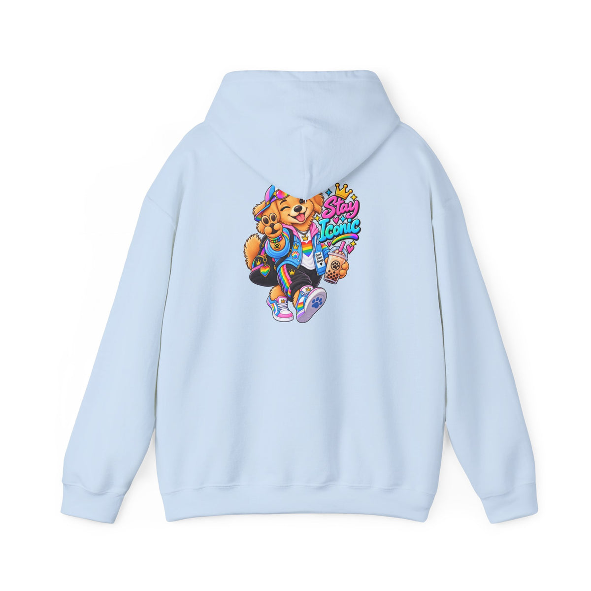 Hoodie — Colorful Big Personality Stay Iconic Pup Graphic