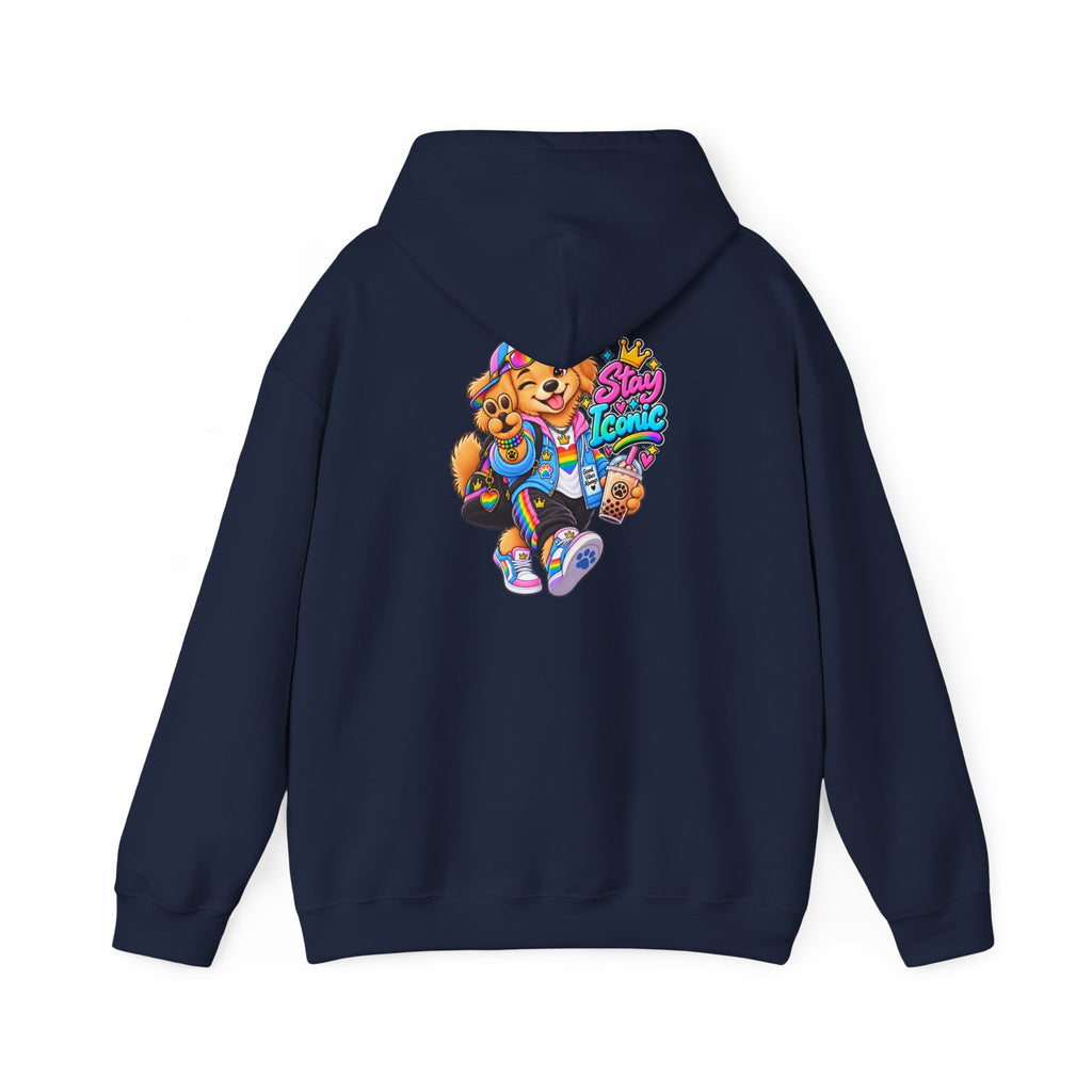 Hoodie — Colorful Big Personality Stay Iconic Pup Graphic