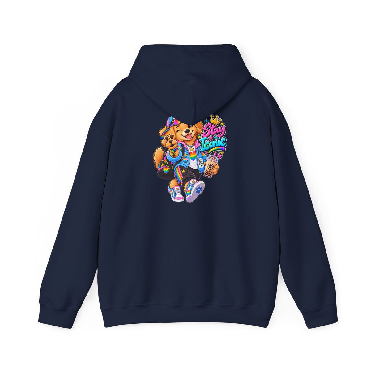 Hoodie — Colorful Big Personality Stay Iconic Pup Graphic