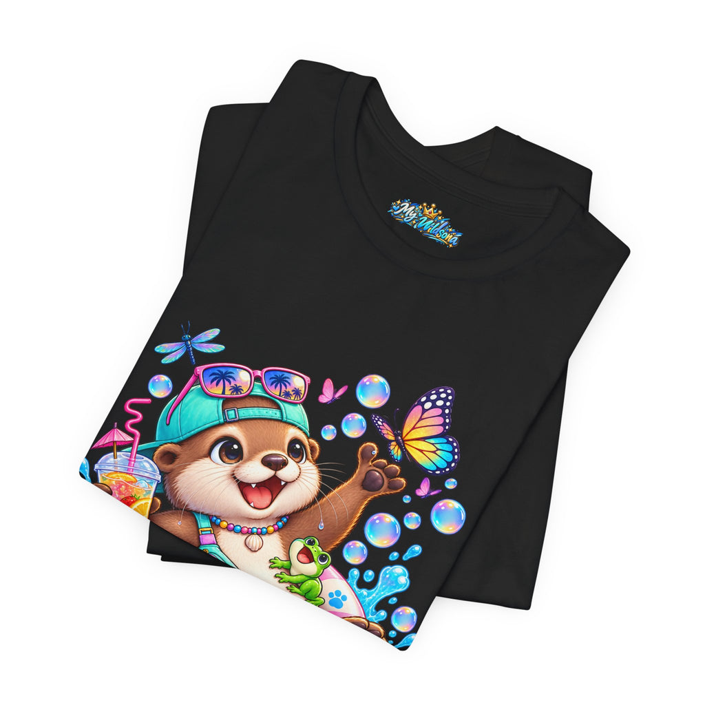 Otter Floatie T-Shirt — Cute Summer Otter with Butterfly Tee