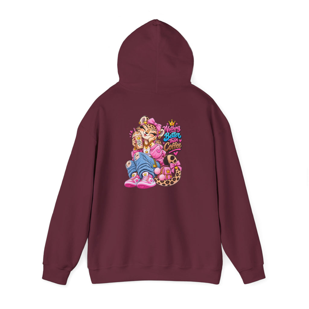 Lara Leopard Coffee Graphic Hoodie