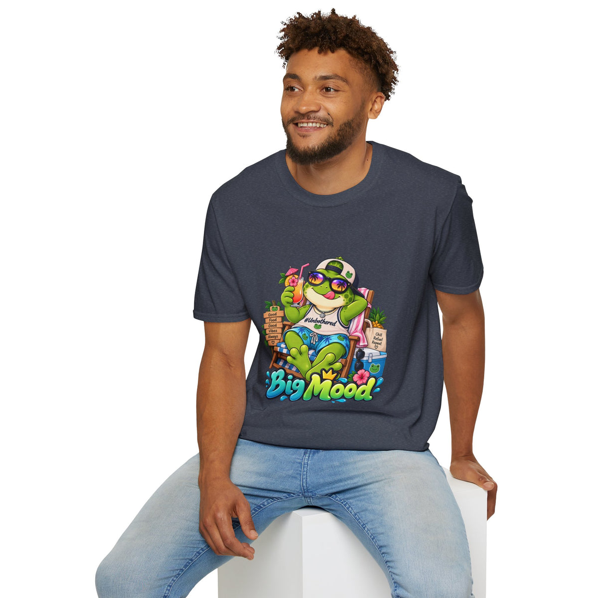 Big Mood Frog T-Shirt — Chill Cartoon Frog Graphic Tee