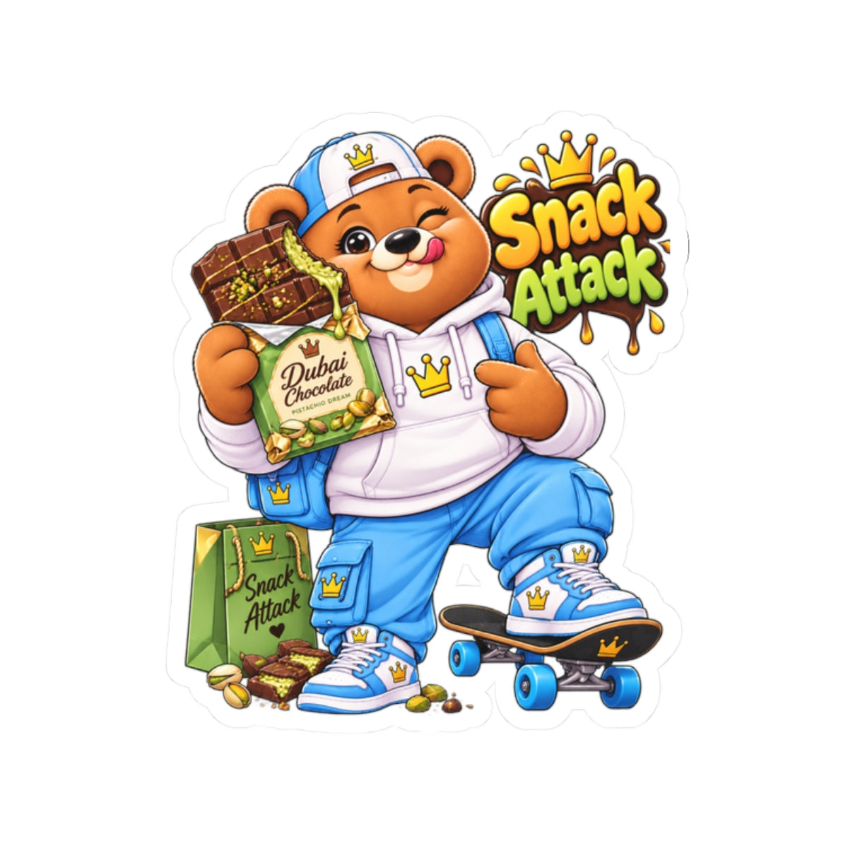 Mochi Snack Attack Kiss-Cut Sticker