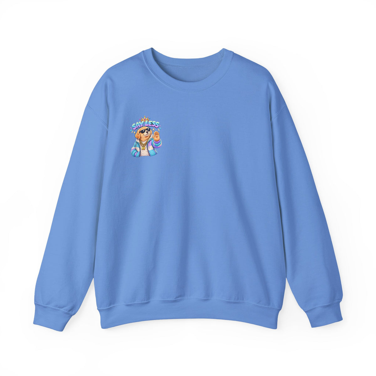 Crewneck Sweatshirt - Colorful Girl with Flower Crown Graphic