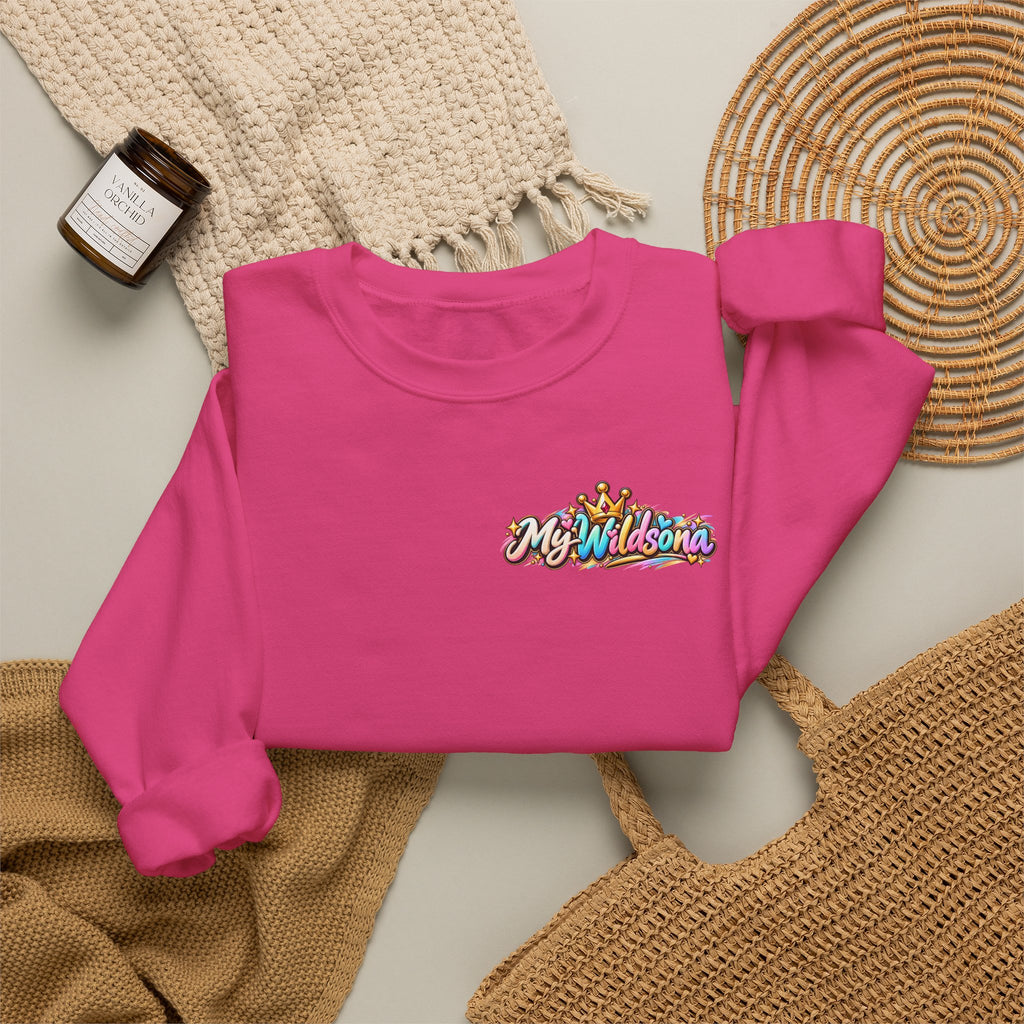 Graphic Sweatshirt — 'My Wildsona' Cute Colorful Dog with Big Personality Character Crewneck